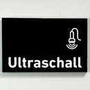 Praxisschild Acrylglas / Folienaufkleber Ultraschall zum Kleben