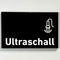 Praxisschild Acrylglas / Folienaufkleber Ultraschall zum Kleben