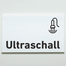 Praxisschild Acrylglas / Folienaufkleber Ultraschall zum Kleben
