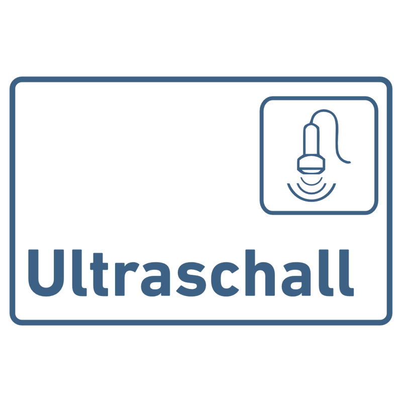 Praxisschild Acrylglas / Folienaufkleber Ultraschall zum Kleben