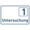 Praxisschild Acrylglas / Folienaufkleber Untersuchung 1-9 zum Kleben