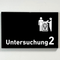 Praxisschild Acrylglas / Folienaufkleber Untersuchung 1-9 mit Piktogramm Tierarzt zum Kleben (Kopie)