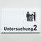 Praxisschild Acrylglas / Folienaufkleber Untersuchung 1-9 mit Piktogramm Tierarzt zum Kleben (Kopie)