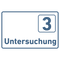 Praxisschild Acrylglas / Folienaufkleber Untersuchung 1-9 zum Kleben