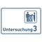 Praxisschild Acrylglas / Folienaufkleber Untersuchung 1-9 mit Piktogramm Tierarzt zum Kleben (Kopie)