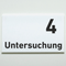 Praxisschild Acrylglas / Folienaufkleber Untersuchung 1-9 zum Kleben