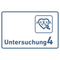 Praxisschild Acrylglas / Folienaufkleber Untersuchung 1-9 mit Piktogramm Arzt zum Kleben