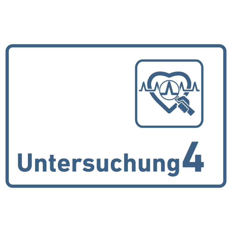 Praxisschild Acrylglas / Folienaufkleber Untersuchung 1-9 mit Piktogramm Arzt zum Kleben