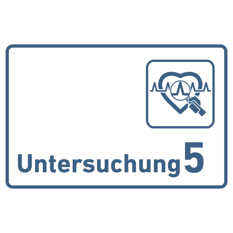 Praxisschild Acrylglas / Folienaufkleber Untersuchung 1-9 mit Piktogramm Arzt zum Kleben