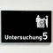 Praxisschild Acrylglas / Folienaufkleber Untersuchung 1-9 mit Piktogramm Tierarzt zum Kleben (Kopie)