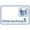 Praxisschild Acrylglas / Folienaufkleber Untersuchung 1-9 mit Piktogramm Tierarzt zum Kleben (Kopie)