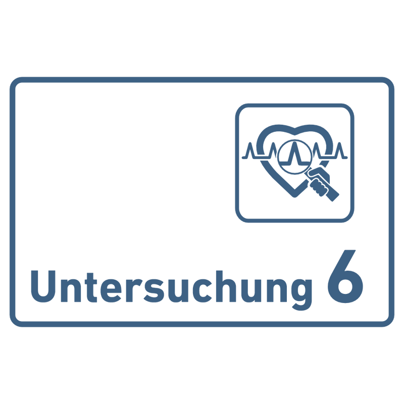 Praxisschild Acrylglas / Folienaufkleber Untersuchung 1-9 mit Piktogramm Arzt zum Kleben