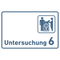 Praxisschild Acrylglas / Folienaufkleber Untersuchung 1-9 mit Piktogramm Tierarzt zum Kleben (Kopie)