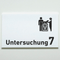 Praxisschild Acrylglas / Folienaufkleber Untersuchung 1-9 mit Piktogramm Tierarzt zum Kleben (Kopie)