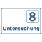 Praxisschild Acrylglas / Folienaufkleber Untersuchung 1-9 zum Kleben