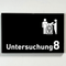 Praxisschild Acrylglas / Folienaufkleber Untersuchung 1-9 mit Piktogramm Tierarzt zum Kleben (Kopie)