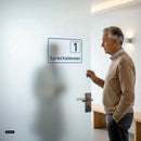 Sprechzimmer 1-9 Praxisschild-Acrylglas-Folienaufkleber in 130 x 200 mm zum Kleben