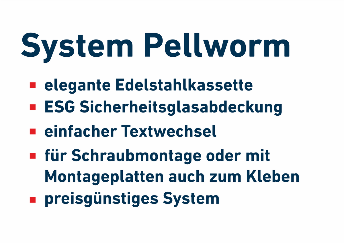 Türschild in 14 Größen - Rahmen aus Edelstahl -  Namensschild Pellworm