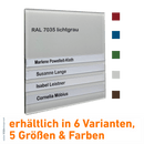 Türschilder Flensburg für Ihr Büro erhältlich in 5 Größen - aus Acryl mit Nuten zum Selbstbeschriften