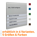 Türschilder Büro in 5 Größen - aus Acryl mit Nuten zum Selbstbeschriften - Türschild Flensburg