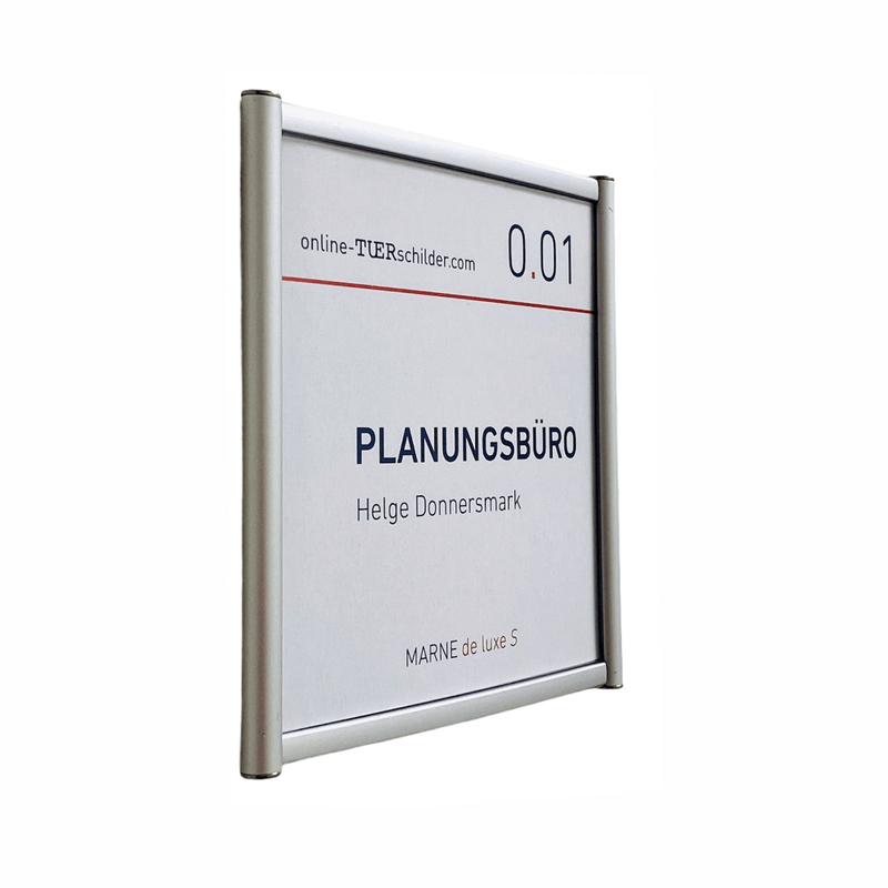 Türschild Büro in 12 Größen mit Alu Stegen - Marne de Luxe S