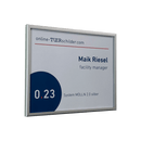 Türschild für Ihr Büro Mölln 2.0 in 5 Größen mit Alu-Rahmen, PET-Abdeckplatte - Türschilder