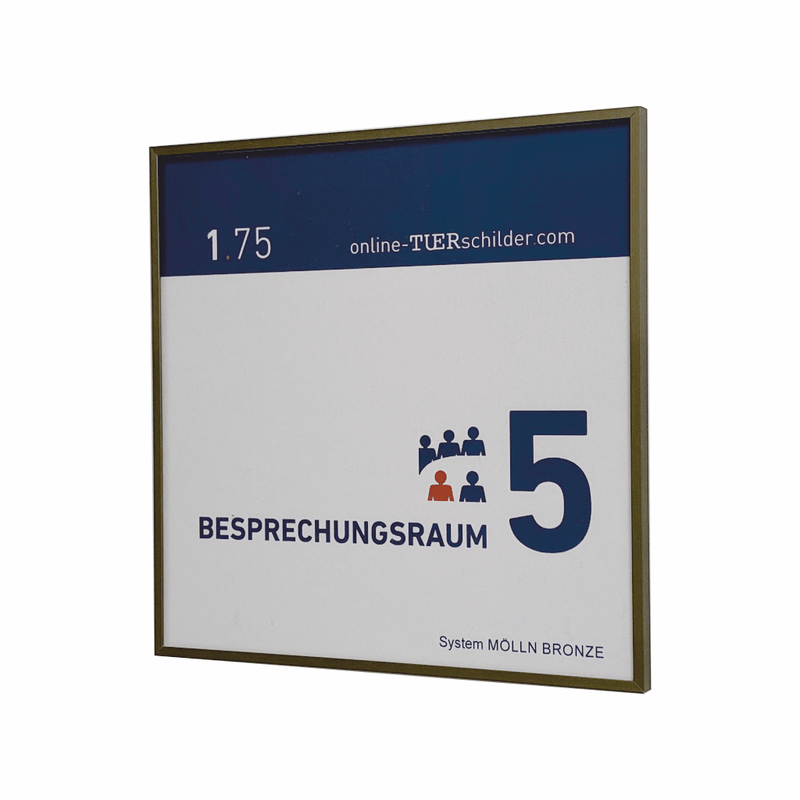 Türschilder Büro Mölln Bronze Line 1