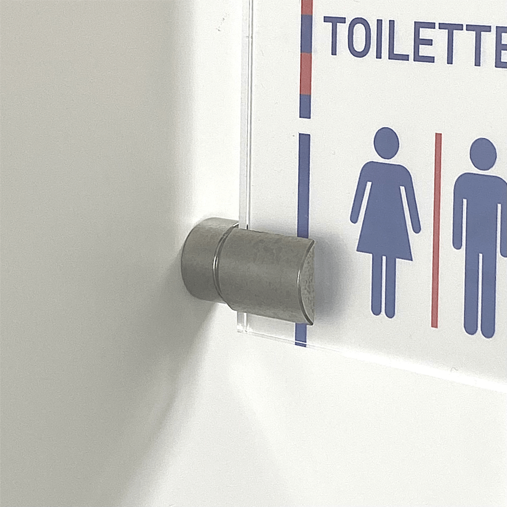 Türschilder in 5 Größen Acryl mit Klemmhalter aus Edelstahl - Türschild Noer