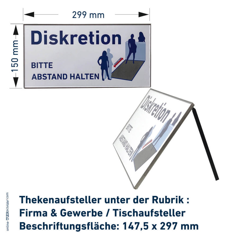 Türschild Büro Laboe in 6 Größen mit Acrylglas, Wanne aus Edelstahl