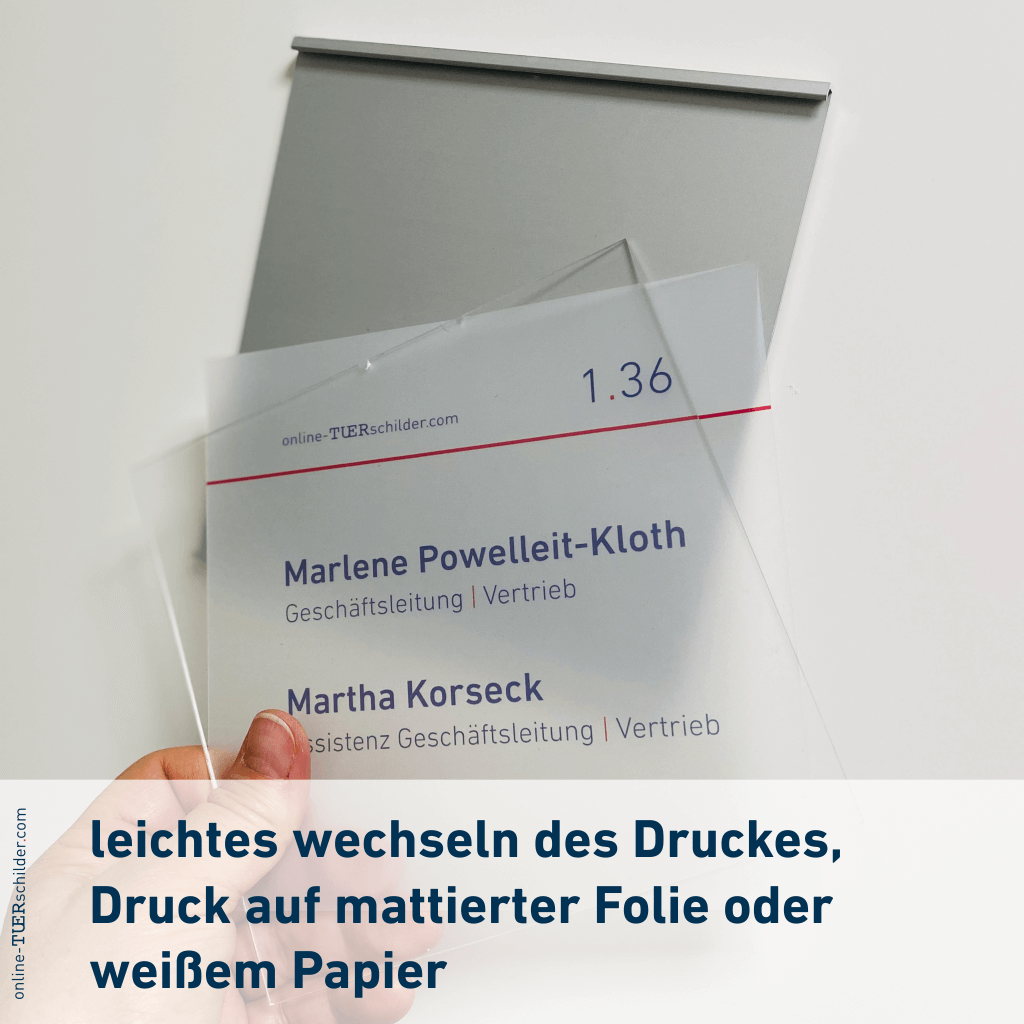 Türschild Maasholm in 9 Größen - Türschilder mit Alu Profil mit 2 mm Plexiglas