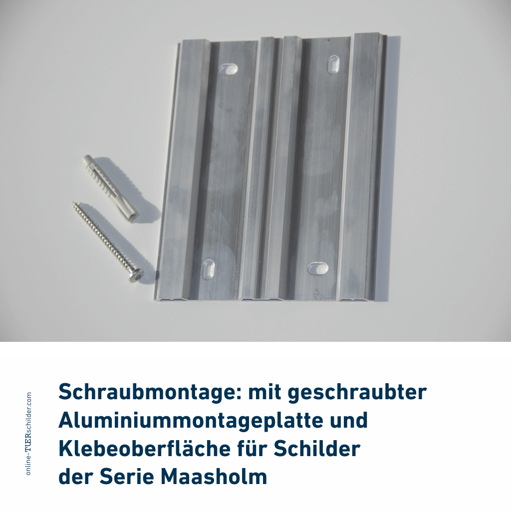 Türschild Maasholm in 9 Größen - Türschilder mit Alu Profil mit 2 mm Plexiglas