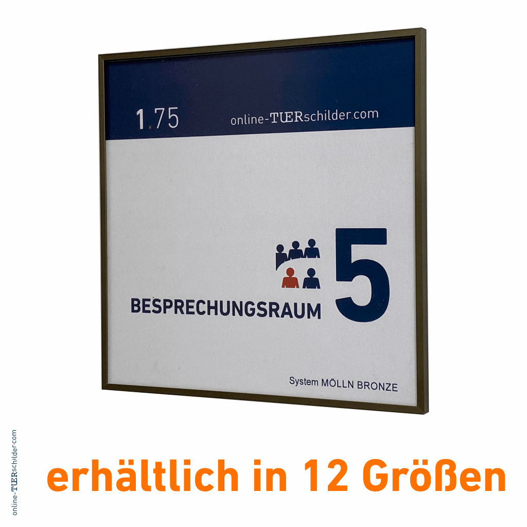 Türschilder Büro Mölln Bronze Line 12