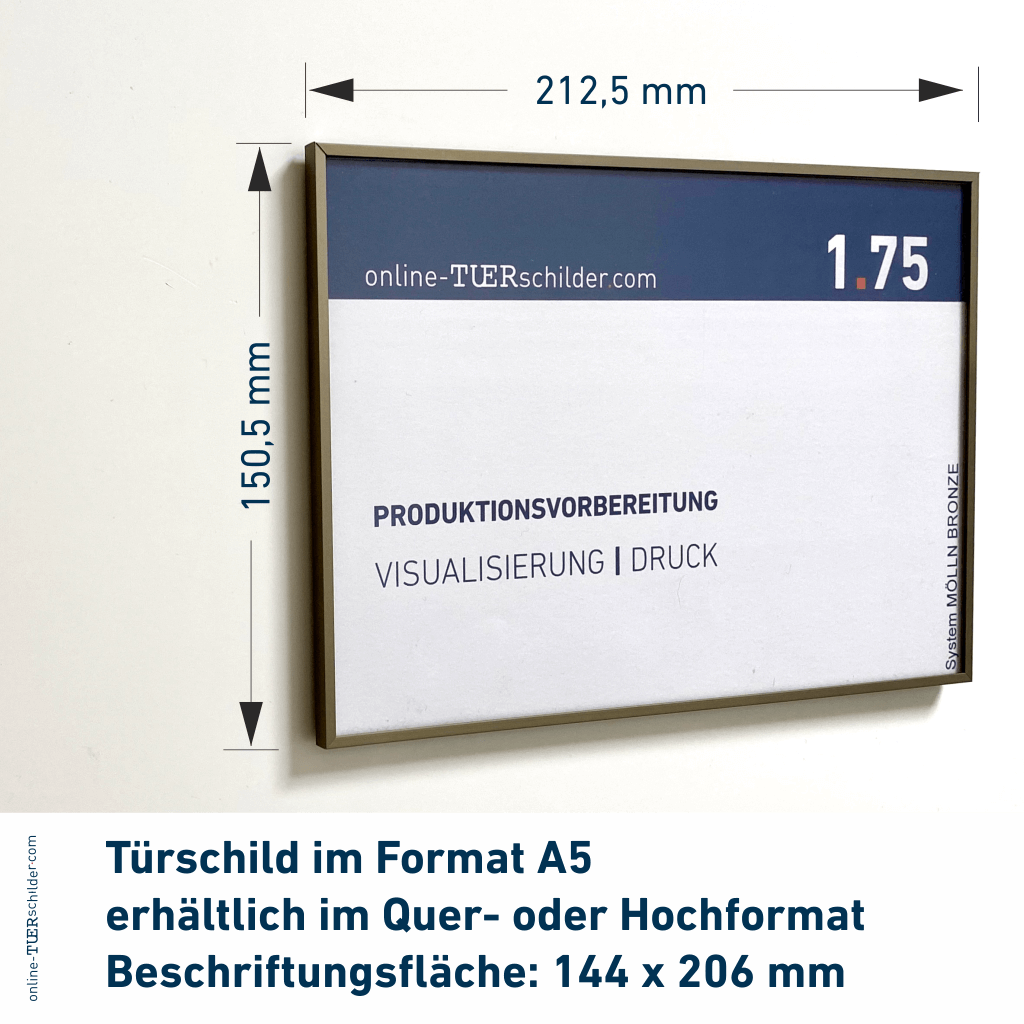 Türschilder Büro Mölln Bronze Line 15