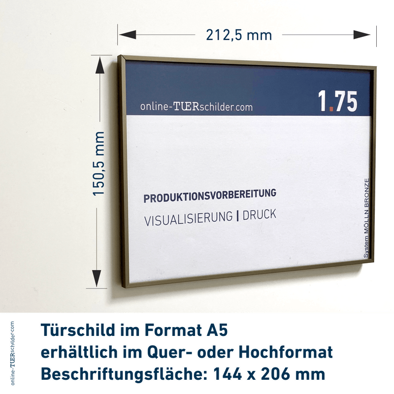 Türschilder Büro Mölln Bronze Line 15