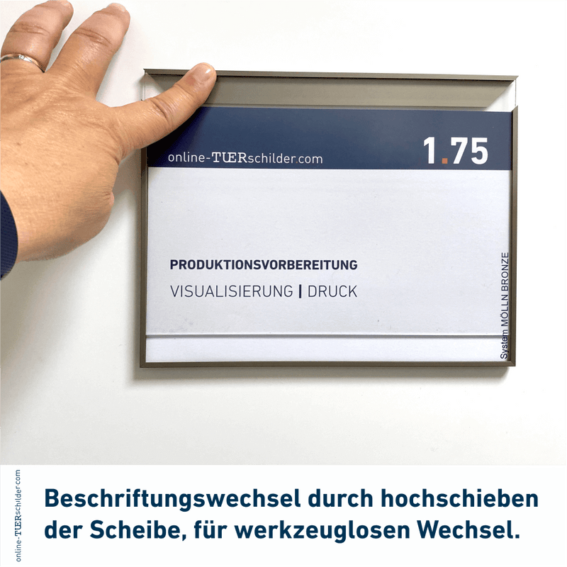 Türschilder Büro Mölln Bronze Line 17