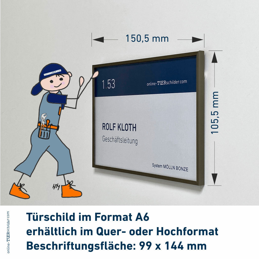 Türschilder Büro Mölln Bronze Line 16