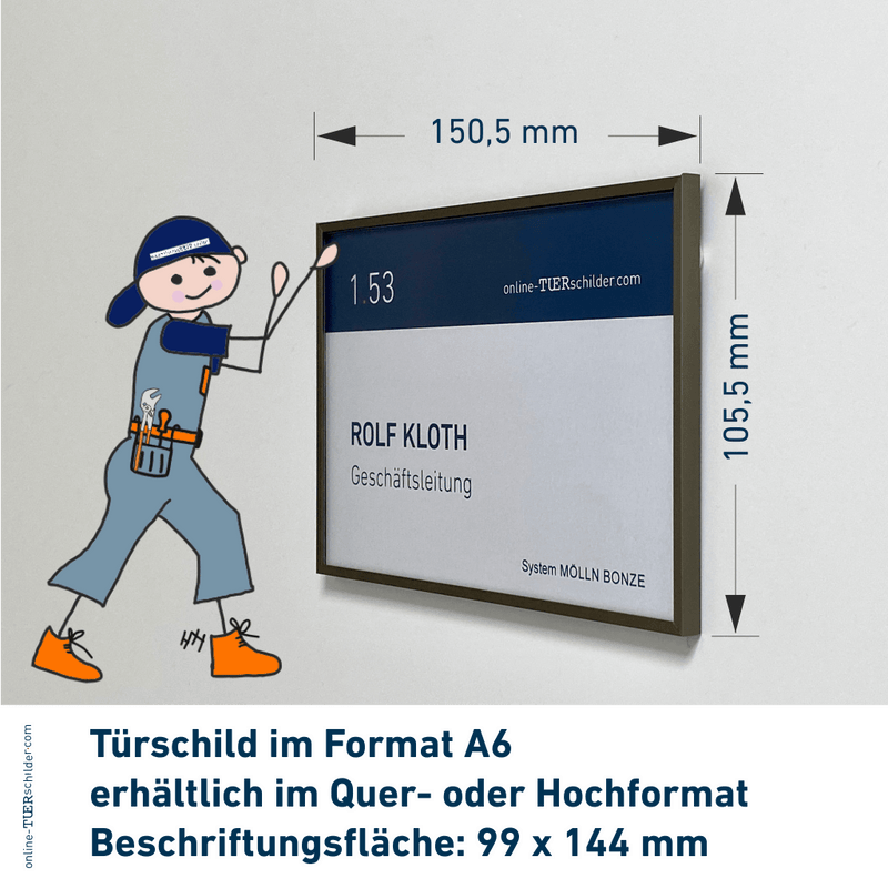 Türschilder Büro Mölln Bronze Line 16
