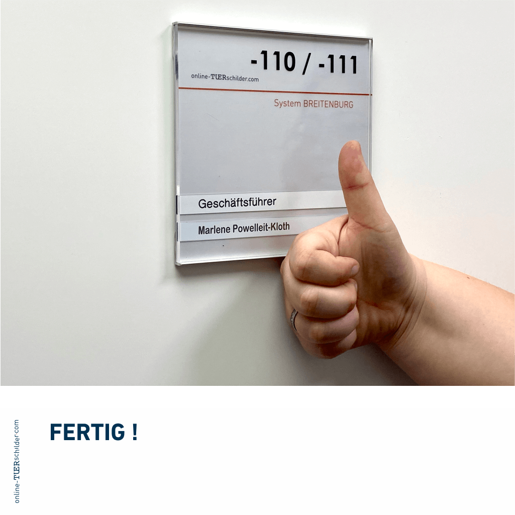 Türschilder Breitenburg 18