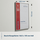 Türschild Büro in 19 Größen mit Alurahmen, Acrylglas - Fehmarn