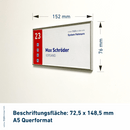 Türschild Büro in 19 Größen mit Alurahmen, Acrylglas - Fehmarn