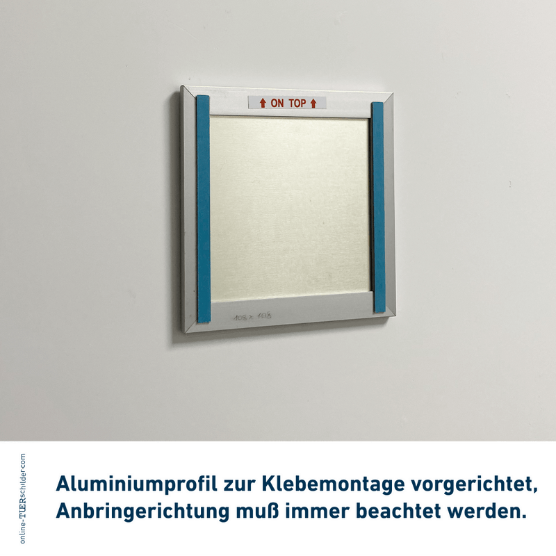 Türschild Büro in 19 Größen mit Alurahmen, Acrylglas - Fehmarn
