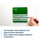 Türschilder Flensburg für Ihr Büro erhältlich in 5 Größen - aus Acryl mit Nuten zum Selbstbeschriften