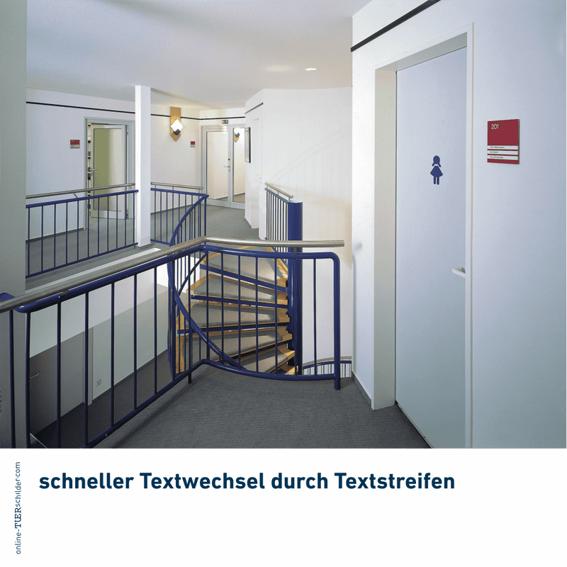 Türschilder Flensburg für Ihr Büro erhältlich in 5 Größen - aus Acryl mit Nuten zum Selbstbeschriften