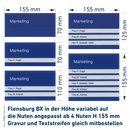 Türschilder Flensburg für Ihr Büro erhältlich in 5 Größen - aus Acryl mit Nuten zum Selbstbeschriften