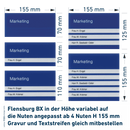 Türschilder Büro in 5 Größen - aus Acryl mit Nuten zum Selbstbeschriften - Türschild Flensburg