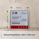 Türschilder Kappeln für Ihr Büro in 9 Größen aus Alu-Stangenprofil, Acrylglas