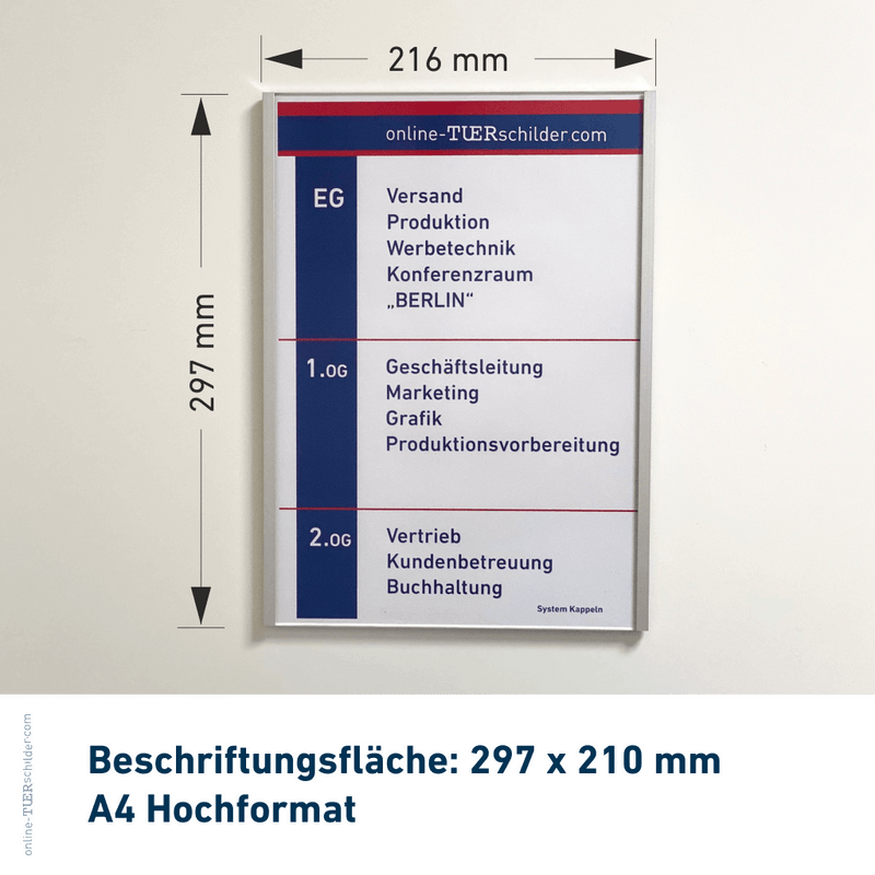 Türschild System Kappeln a4