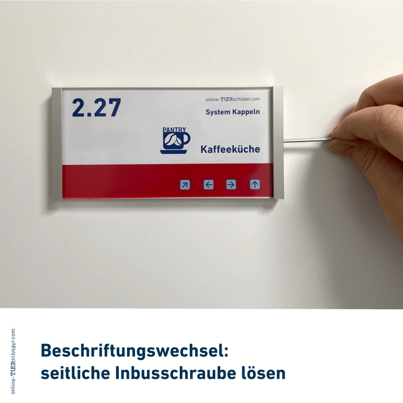 Türschild Büro in 9 Größen aus Alu-Stangenprofil, Acrylglas - Kappeln