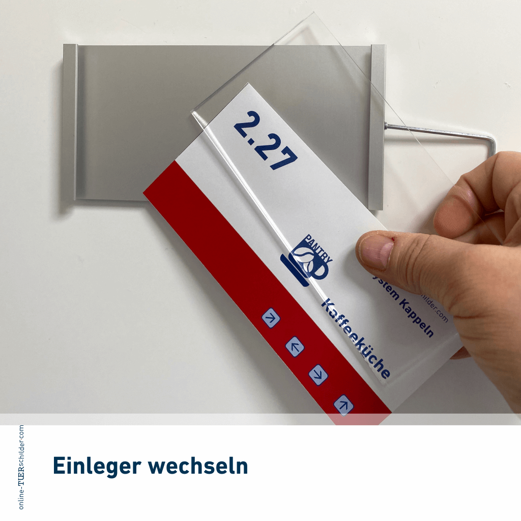 Türschilder in 9 Größen aus Alu-Stangenprofil, Acrylglas - Türschild Kappeln