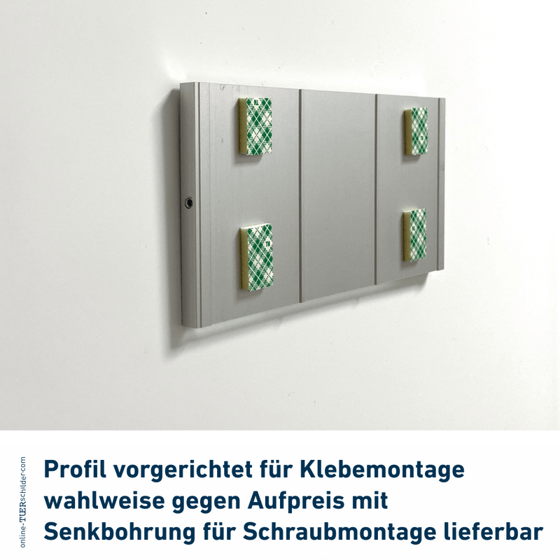 Türschild Büro in 9 Größen aus Alu-Stangenprofil, Acrylglas - Kappeln